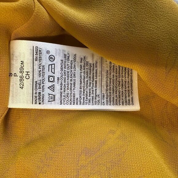 Banana Republic golden floral yellow wrap blouse - Picture 6 of 7